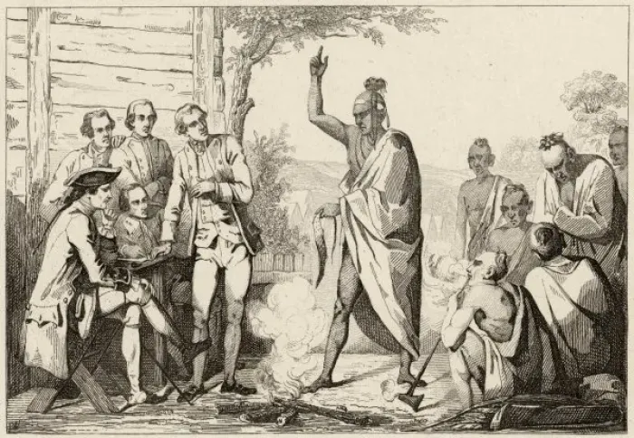 Framed Print : French / Indian Conference Framed Print : French / Indian Conference