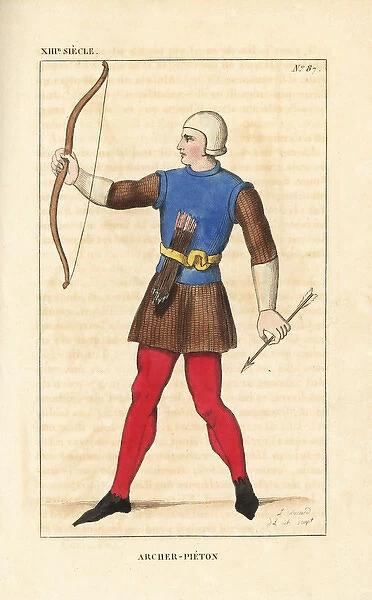 French infantry archer, 13th century