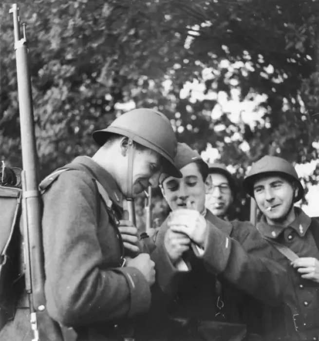 Framed Print : French infantry officer training WWII Framed Print : French infantry officer training WWII