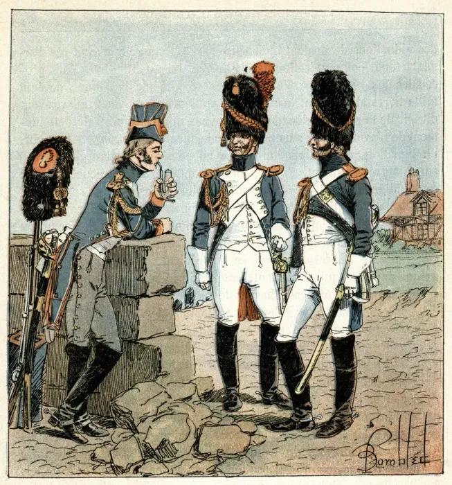 Framed Print : French infantry soldiers Framed Print : French infantry soldiers