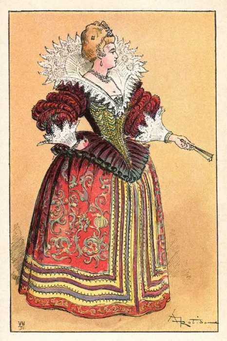 Framed Print : French Lady Ca 1580 Framed Print : French Lady Ca 1580