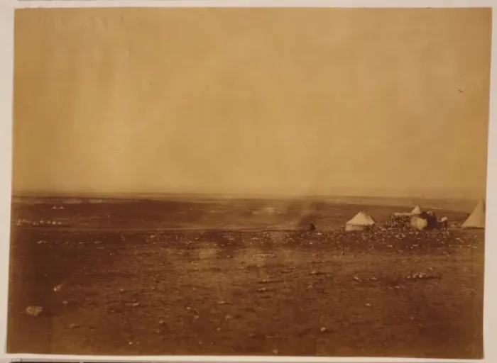 Framed Print : French left attack, Kamiesch in the distance - tents of Sir Framed Print : French left attack, Kamiesch in the distance - tents of Sir