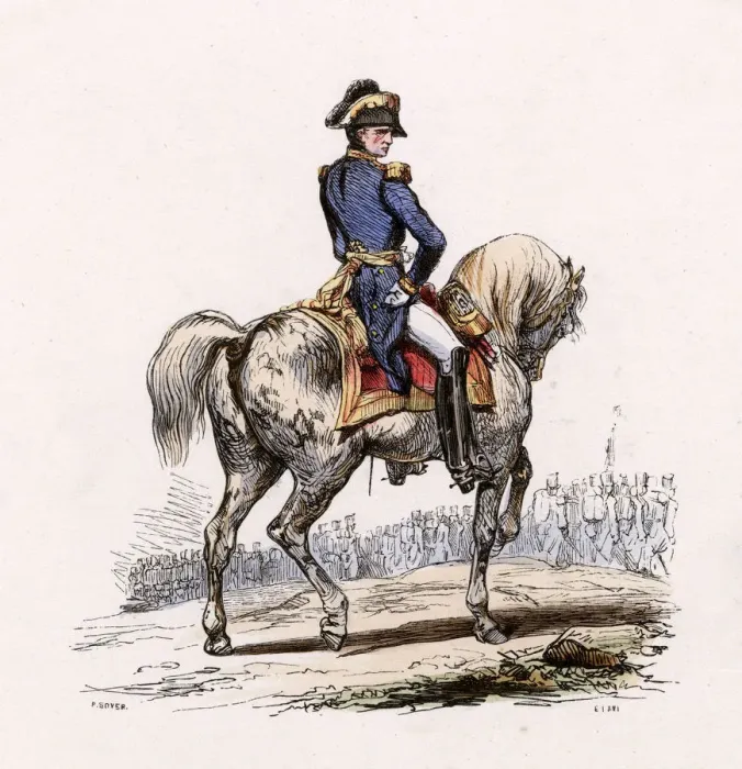 Framed Print : French Lieutenant General soldier on his horse Framed Print : French Lieutenant General soldier on his horse