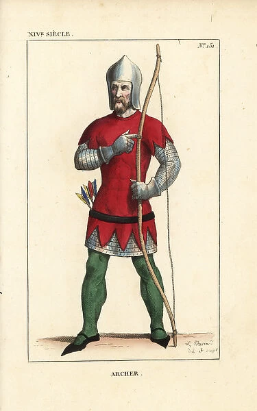 French longbowman, 14th century