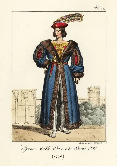 Framed Print : French lord at the court of King Charles VIII, 1490 Framed Print : French lord at the court of King Charles VIII, 1490