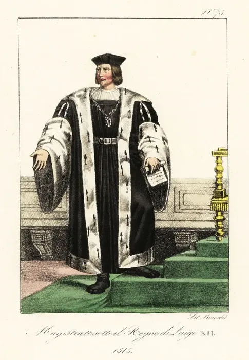 Framed Print : French magistrate in the reign of King Louis XII, 1515 Framed Print : French magistrate in the reign of King Louis XII, 1515
