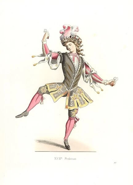 French man in ballet costume, 17th century