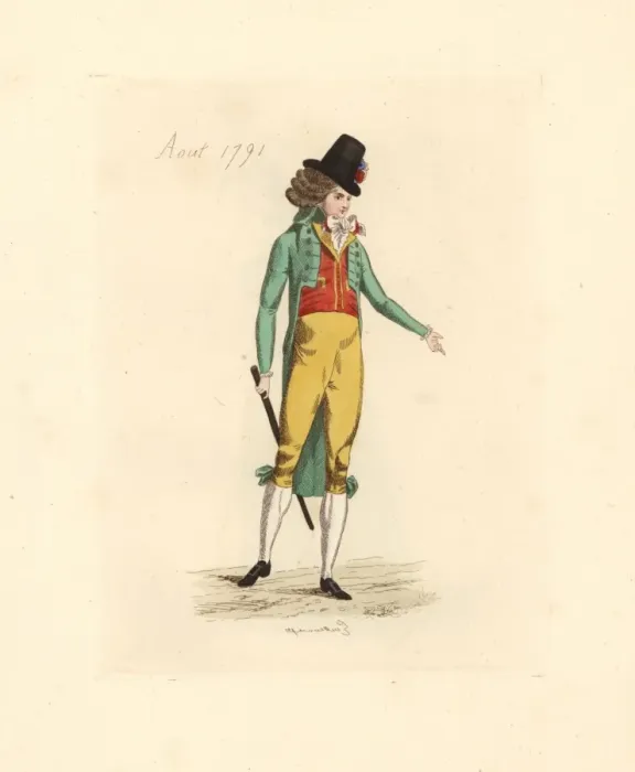 Framed Print : French man wearing the fashion of August 1791 Framed Print : French man wearing the fashion of August 1791