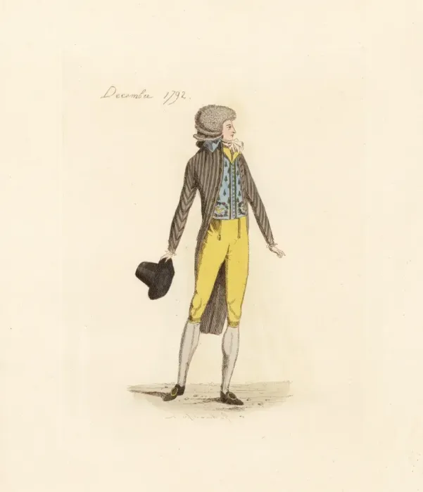 Framed Print : French man wearing the fashion of December 1792 Framed Print : French man wearing the fashion of December 1792