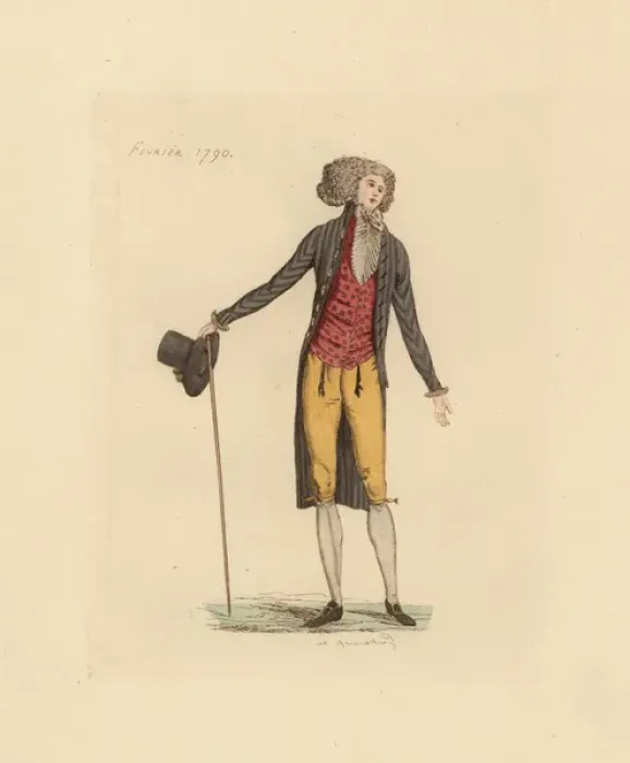 Framed Print : French man wearing the fashion of February 1790 Framed Print : French man wearing the fashion of February 1790