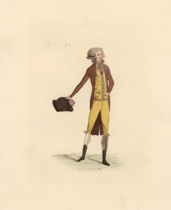 Framed Print : French man wearing the fashion of June 1790 Framed Print : French man wearing the fashion of June 1790