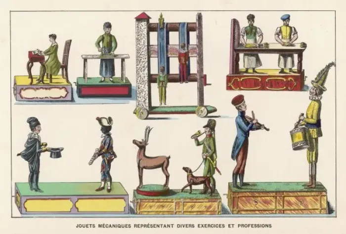 Framed Print : French Mechanical Toys Framed Print : French Mechanical Toys