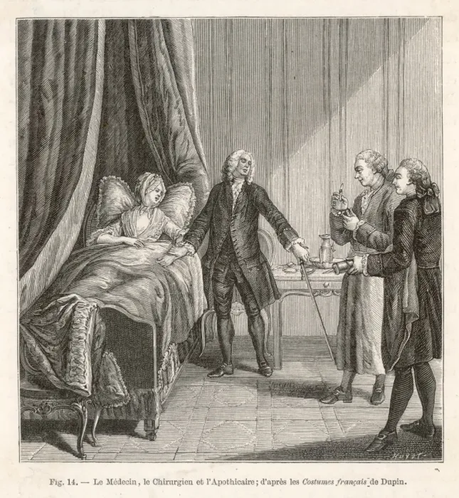 Framed Print : French Medical Men / 18Thc Framed Print : French Medical Men / 18Thc