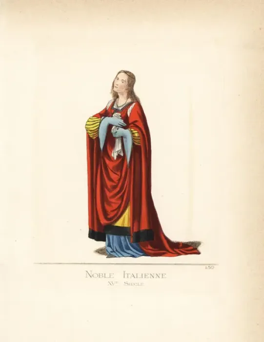 Framed Print : French merchant, 16th century, in yellow robes Framed Print : French merchant, 16th century, in yellow robes