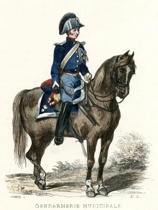 Framed Print : French military police force Framed Print : French military police force