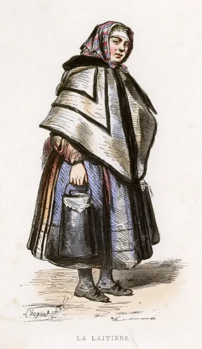 Framed Print : FRENCH MILK SELLER Framed Print : FRENCH MILK SELLER