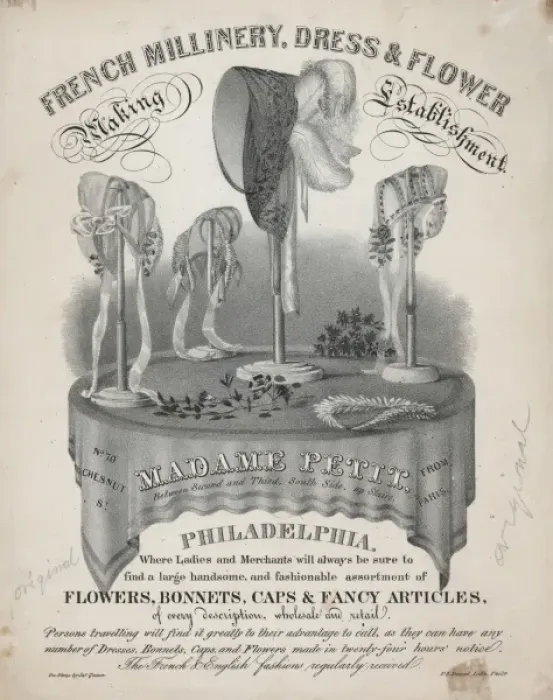 Framed Print : French millinery, dress & flower making establishment Framed Print : French millinery, dress & flower making establishment