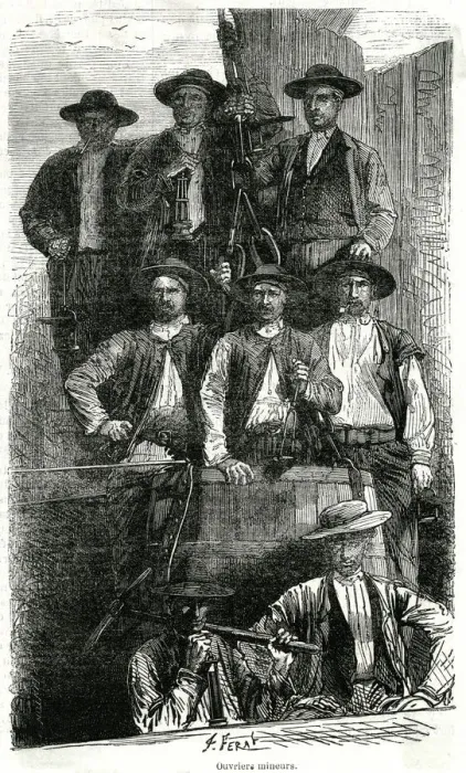 Framed Print : FRENCH MINERS 1870 Framed Print : FRENCH MINERS 1870