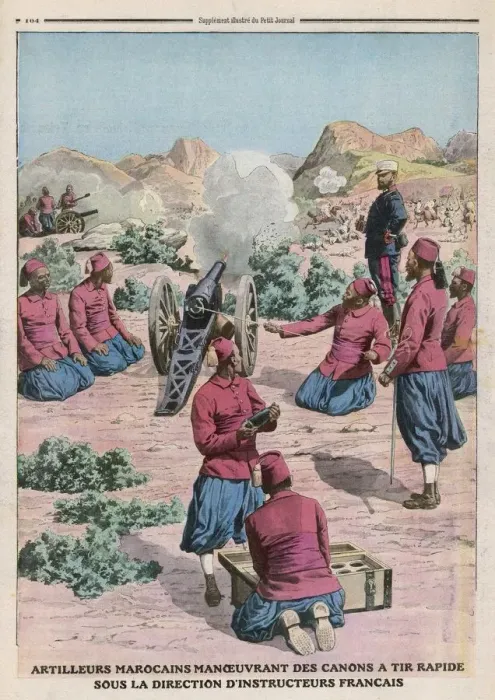 Framed Print : FRENCH MOROCCO CANNON Framed Print : FRENCH MOROCCO CANNON