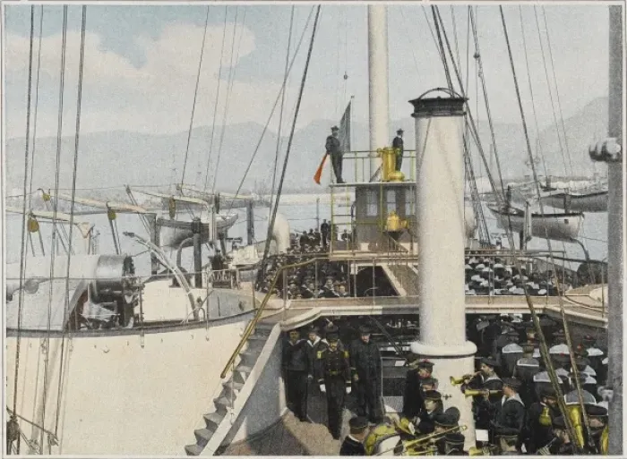 Framed Print : French Naval Inspection Framed Print : French Naval Inspection