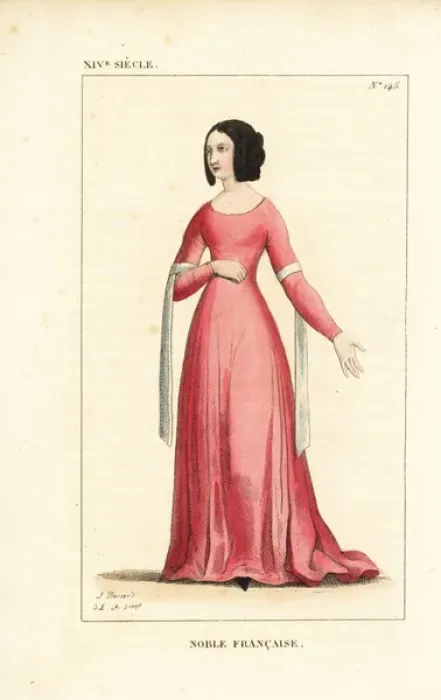 Framed Print : French noblewoman, 14th century Framed Print : French noblewoman, 14th century