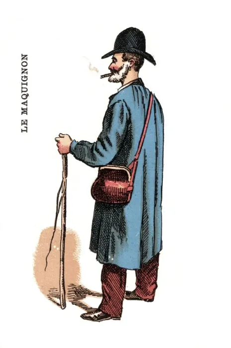 Framed Print : French Occupations card series game 1890s Framed Print : French Occupations card series game 1890s