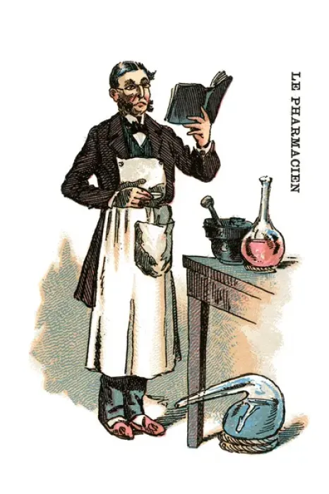 Framed Print : French Occupations card series game 1890s Framed Print : French Occupations card series game 1890s
