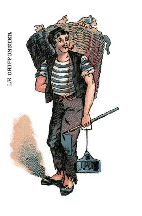 Framed Print : French Occupations card series game 1890s Framed Print : French Occupations card series game 1890s