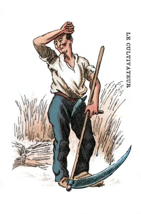 Framed Print : French Occupations card series game 1890s Framed Print : French Occupations card series game 1890s