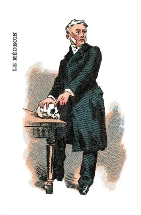 Framed Print : French Occupations card series game 1890s Framed Print : French Occupations card series game 1890s