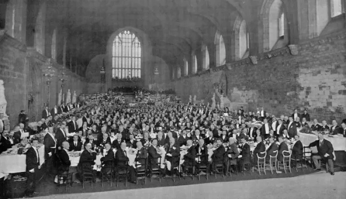 Framed Print : French Officers Banquet, Westminster Hall, 1905 Framed Print : French Officers Banquet, Westminster Hall, 1905