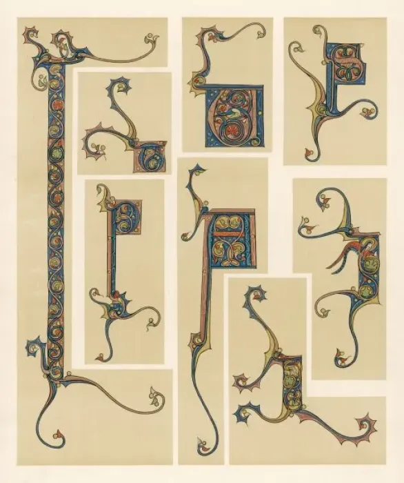 Framed Print : French Ornamental Letter Framed Print : French Ornamental Letter