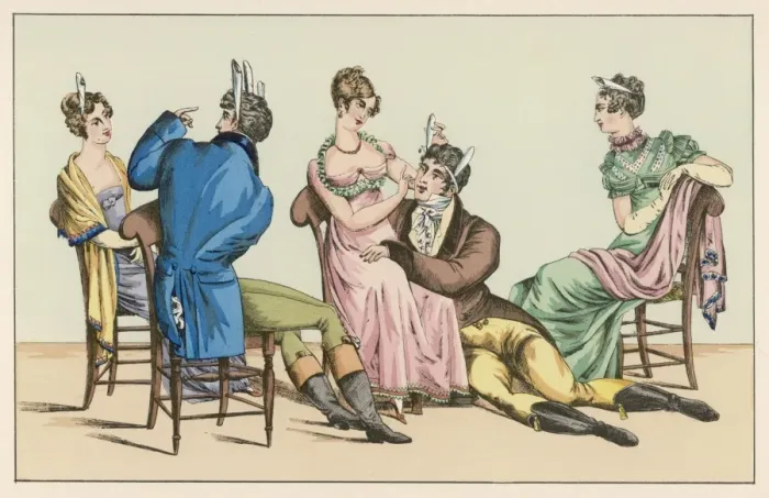 Framed Print : French Parlour Game / C19 Framed Print : French Parlour Game / C19