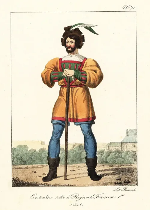 Framed Print : French peasant in the reign of King Francis I, 1540 Framed Print : French peasant in the reign of King Francis I, 1540