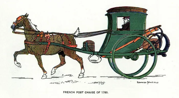 Framed Print : French Post Chaise of 1760 Framed Print : French Post Chaise of 1760