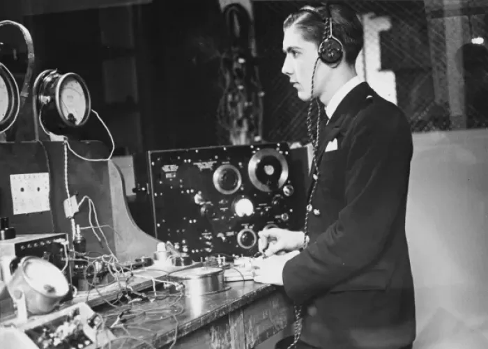 Framed Print : French radio operator training WWII Framed Print : French radio operator training WWII