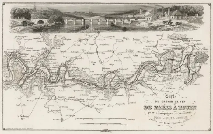 Framed Print : French Railway Map Framed Print : French Railway Map