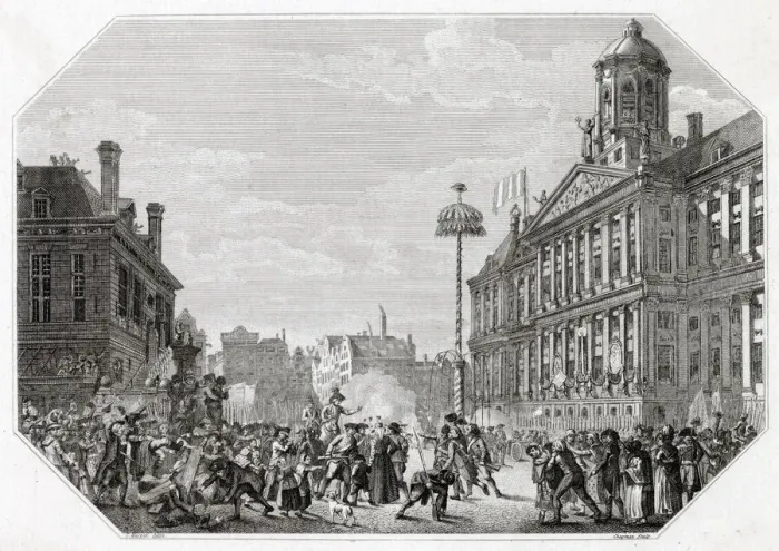 Framed Print : The French Revolutionary Army enters Amsterdam Date: 19 June 1795 Framed Print : The French Revolutionary Army enters Amsterdam Date: 19 June 1795