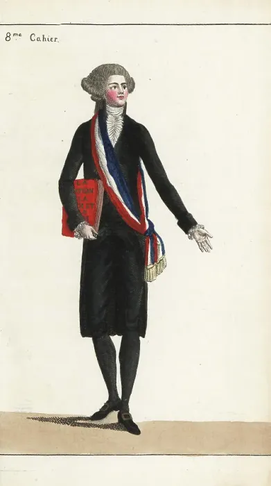Framed Print : French Revolutionary mayor in ceremonial costume, 1790 Framed Print : French Revolutionary mayor in ceremonial costume, 1790