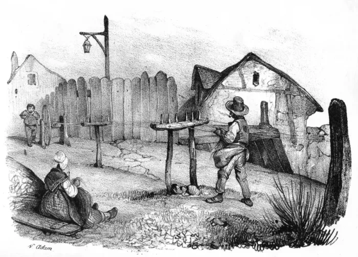 Framed Print : French Rope-Maker Framed Print : French Rope-Maker