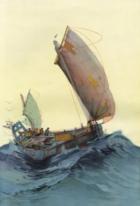 Framed Print : French Sail Fishing Boat Framed Print : French Sail Fishing Boat