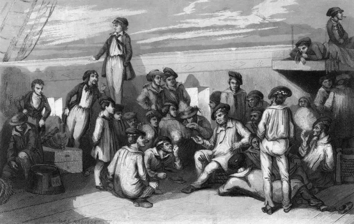 Framed Print : French Sailors Off-Duty Framed Print : French Sailors Off-Duty