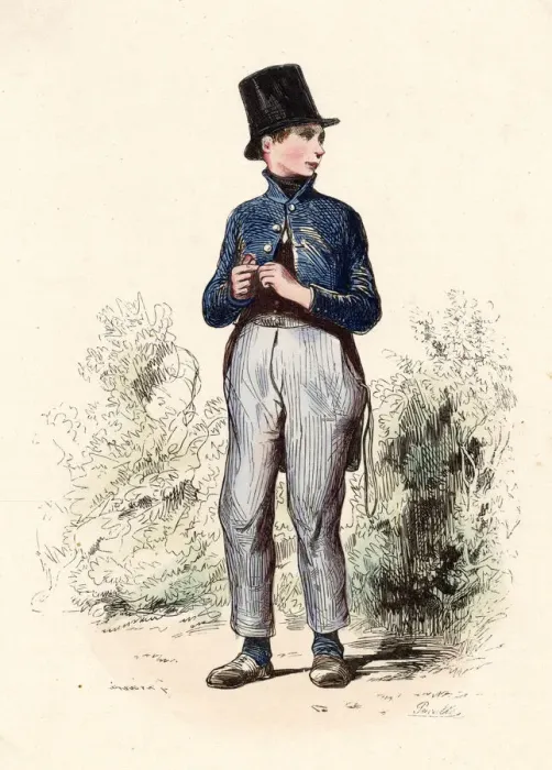 Framed Print : A French schoolboy. Date: 1850 Framed Print : A French schoolboy. Date: 1850