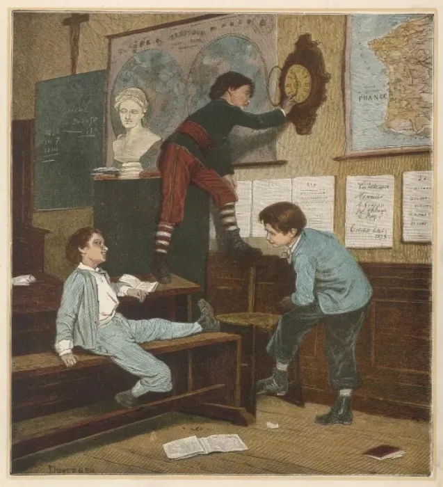 Framed Print : French Schoolboys C1880 Framed Print : French Schoolboys C1880