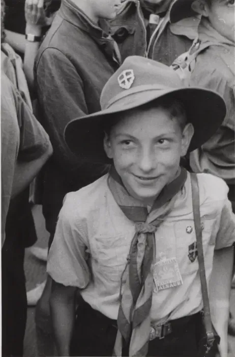 Framed Print : French scout in a crowd Framed Print : French scout in a crowd