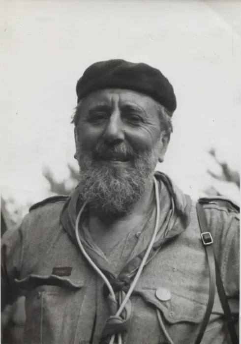 Framed Print : French scouting leader at camp Framed Print : French scouting leader at camp
