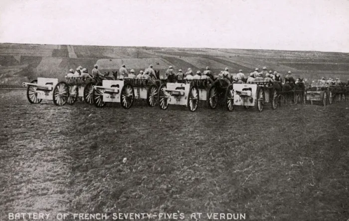 Framed Print : French Seventy-Fives at Verdun - WWI Framed Print : French Seventy-Fives at Verdun - WWI