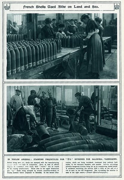 French shells used on Land and Sea WWI
