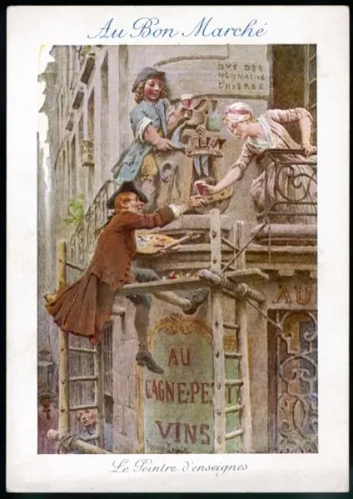 Framed Print : French Signwriter C18Th Framed Print : French Signwriter C18Th