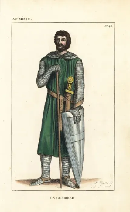 Framed Print : French soldier, 11th century Framed Print : French soldier, 11th century